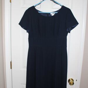 East5th Dress; Size 10 Tall; Navy; Lined; Short Sleeves